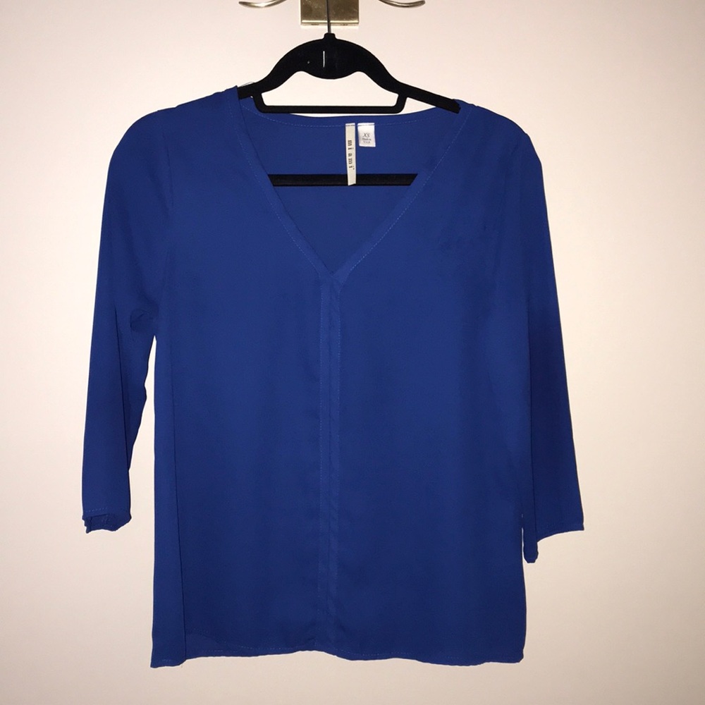 Royal blue blouse